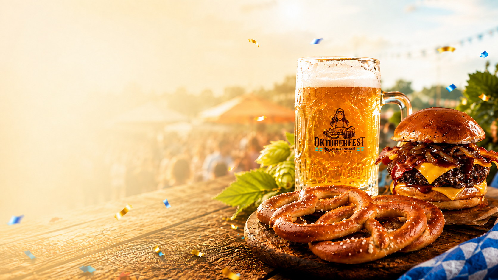 Oktoberfest Hockenheim: chope, burger e bretzels