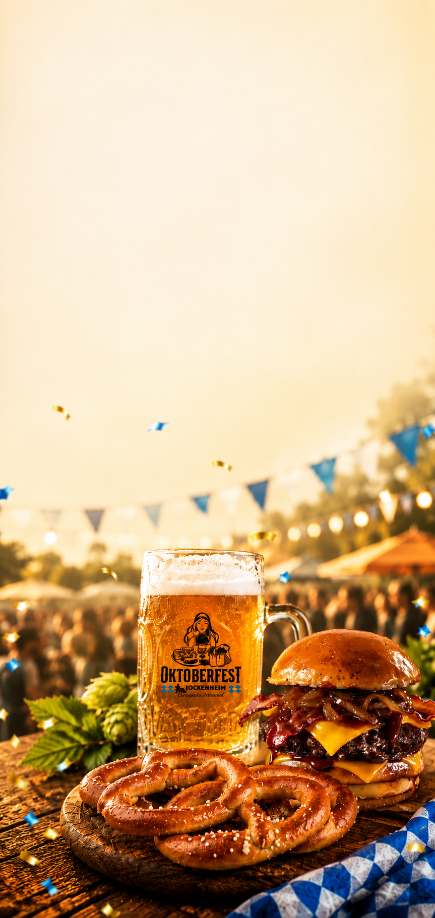 Oktoberfest Hockenheim: chope, burger e bretzels